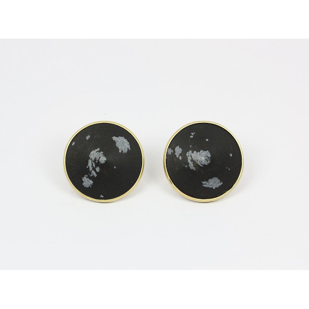 Ohrringe 601 Schneeflockenobsidian