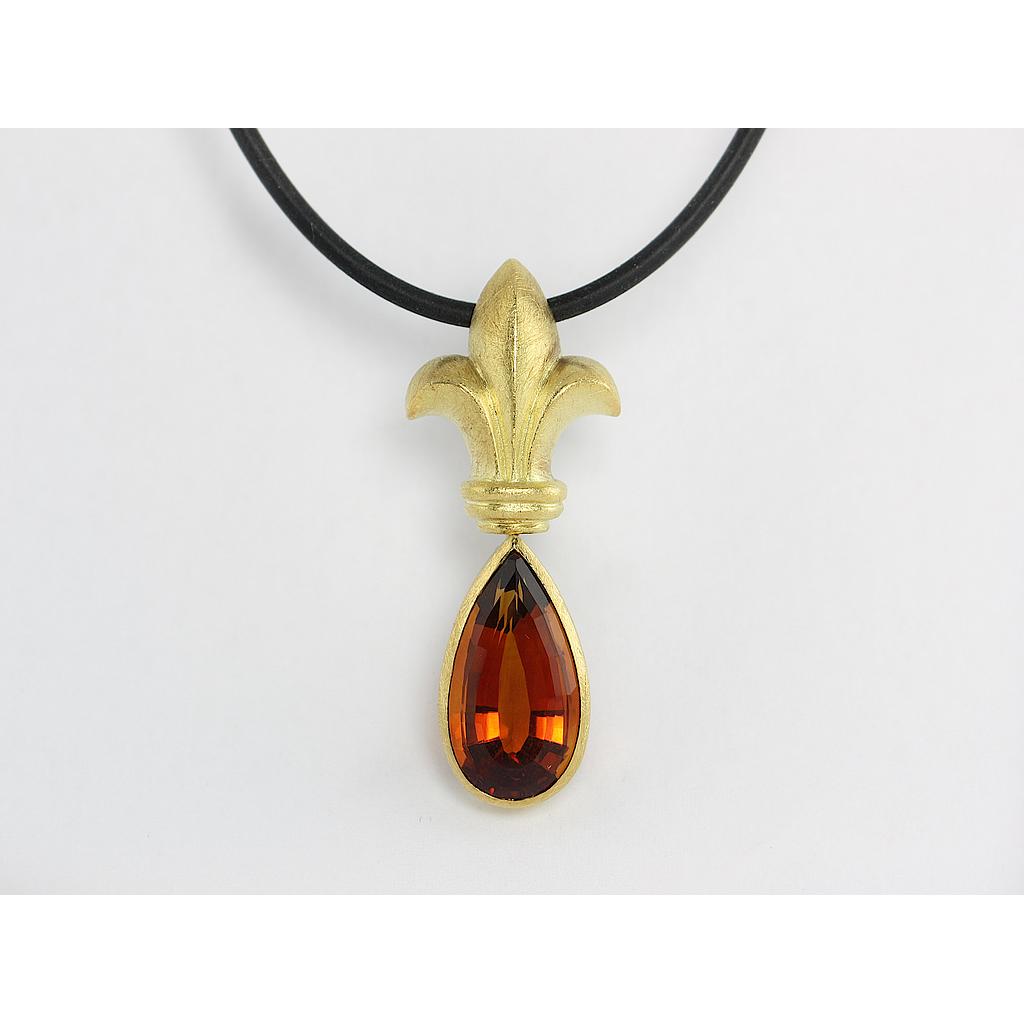 Anhänger Citrin 44 - TOP Angebot: bei Anlieferung von 6,8gr. Feingold