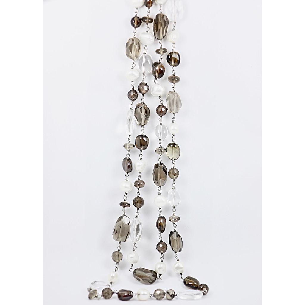 Steinkette 1031 Quarz-Perlen (VK 320,-€) - abzüglich 35% Aktion