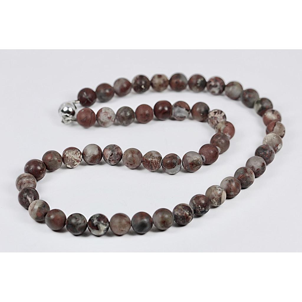 Steinkette 1068  Breccia-Jaspis (VK 140,-€) - Angebot abzüglich 35% Aktion